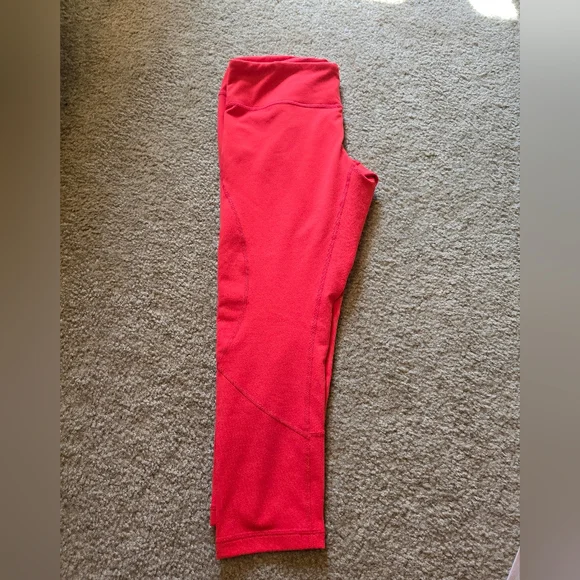 Zella Red Orange Nordstrom Capri Leggings - Picture 4 of 5